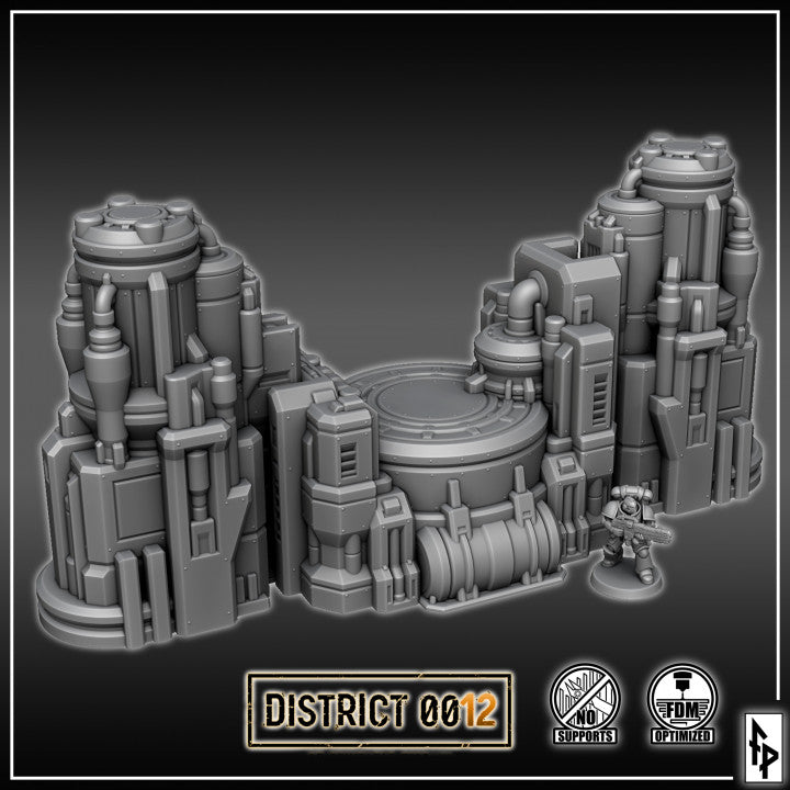 Layered Industries Wargame Terrain District 012 Building Set for tabletop gaming scenarios