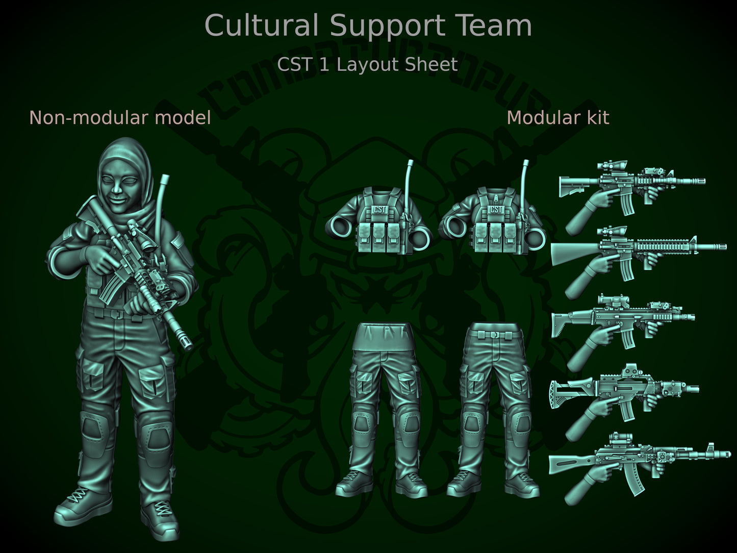 Combat Octopus - Cultural Support Team (Female Monopose) June 2025
