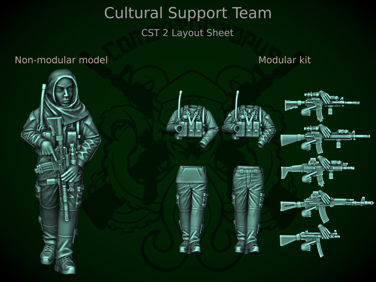 Combat Octopus - Cultural Support Team (Female Monopose) June 2025