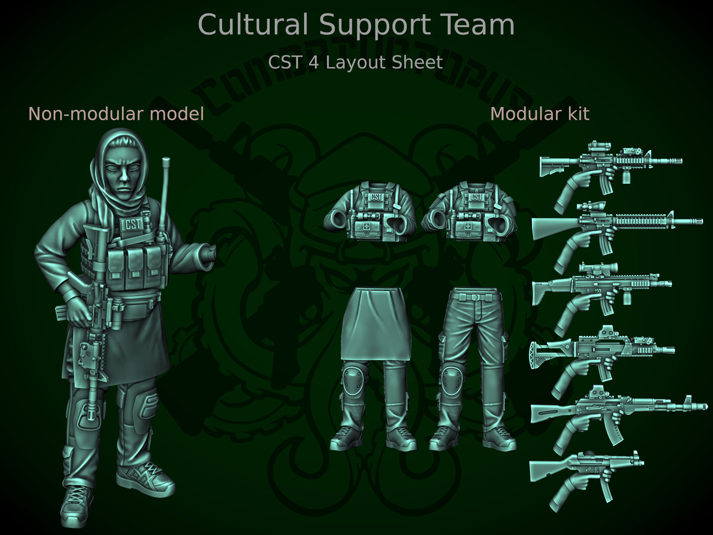Combat Octopus - Cultural Support Team (Female Monopose) June 2025