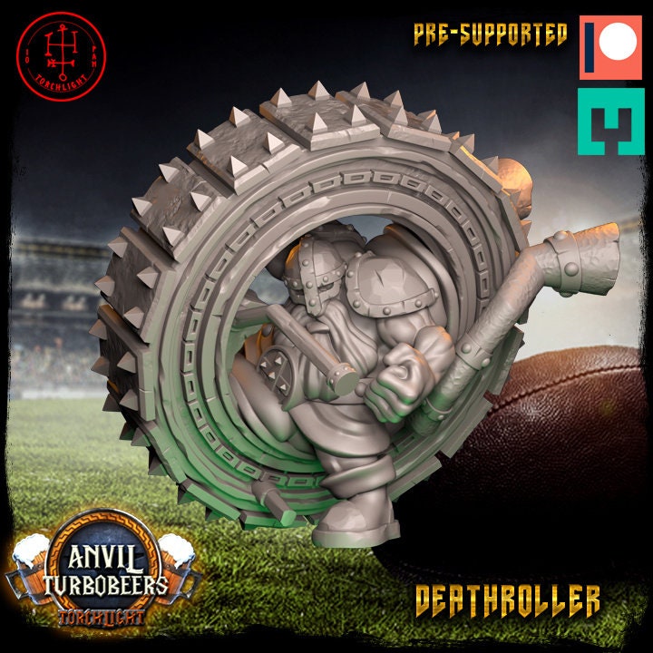 Layered Industries Deathroller miniature pre-supported for tabletop gaming in detailed design