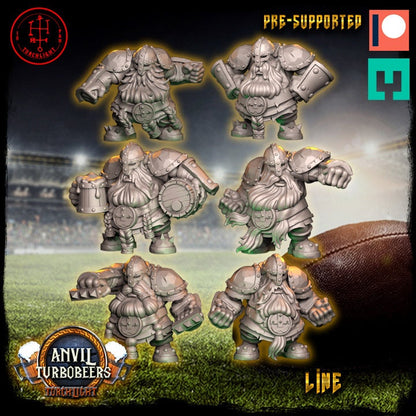 Layered Industries Miniatures Set of Pre-Supported Dwarven Characters for Tabletop Games