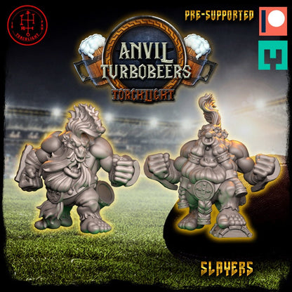 Layered Industries Anvil Turbobeers Miniatures with Pre-Supported Designs for Tabletop Gaming