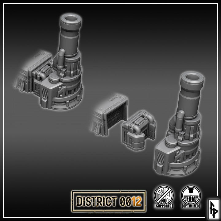 Layered Industries Wargame Terrain Set featuring detailed industrial structures for immersive gameplay