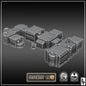 Layered Industries Wargame Terrain District 012 Modular Buildings Set for Sci-Fi Battlefields