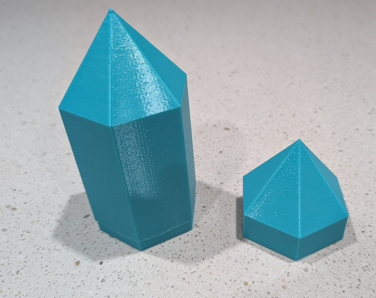 Layered Industries fantasy glowing crystal prop in turquoise, ideal for wargame terrain and decoration