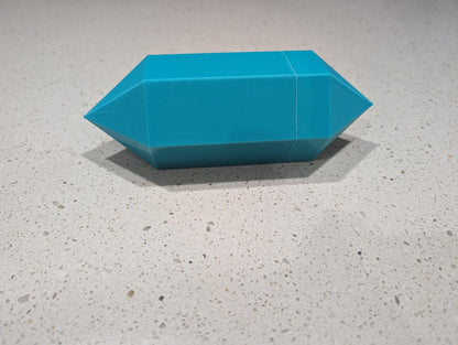 Layered Industries fantasy glowing crystal prop in turquoise for wargame terrain displays