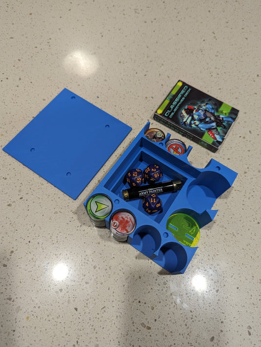 Layered Industries Wargame Accessories Storage Organizer with Dice and Markers for Easy Game Play