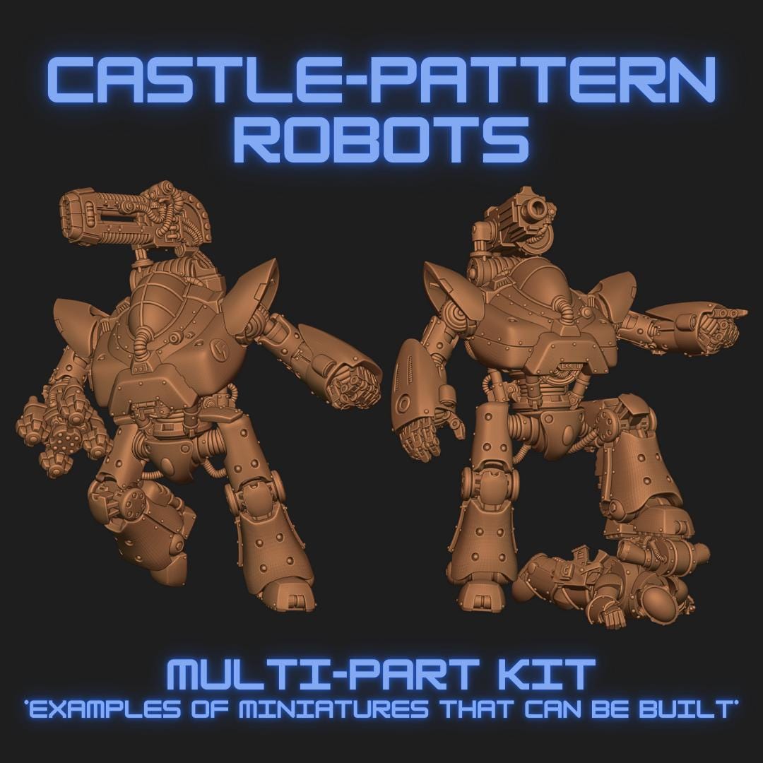 Castle Pattern Robot Kit - Proxy Models for Horus Heresy Miniatures