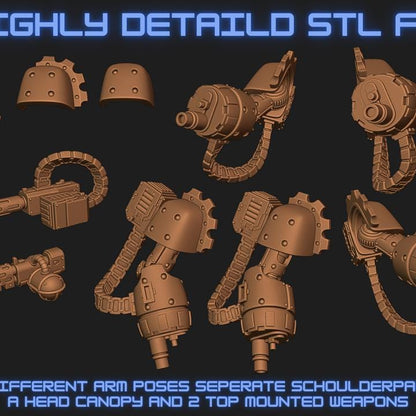 Castle Pattern Robot Kit - Proxy Models for Horus Heresy Miniatures