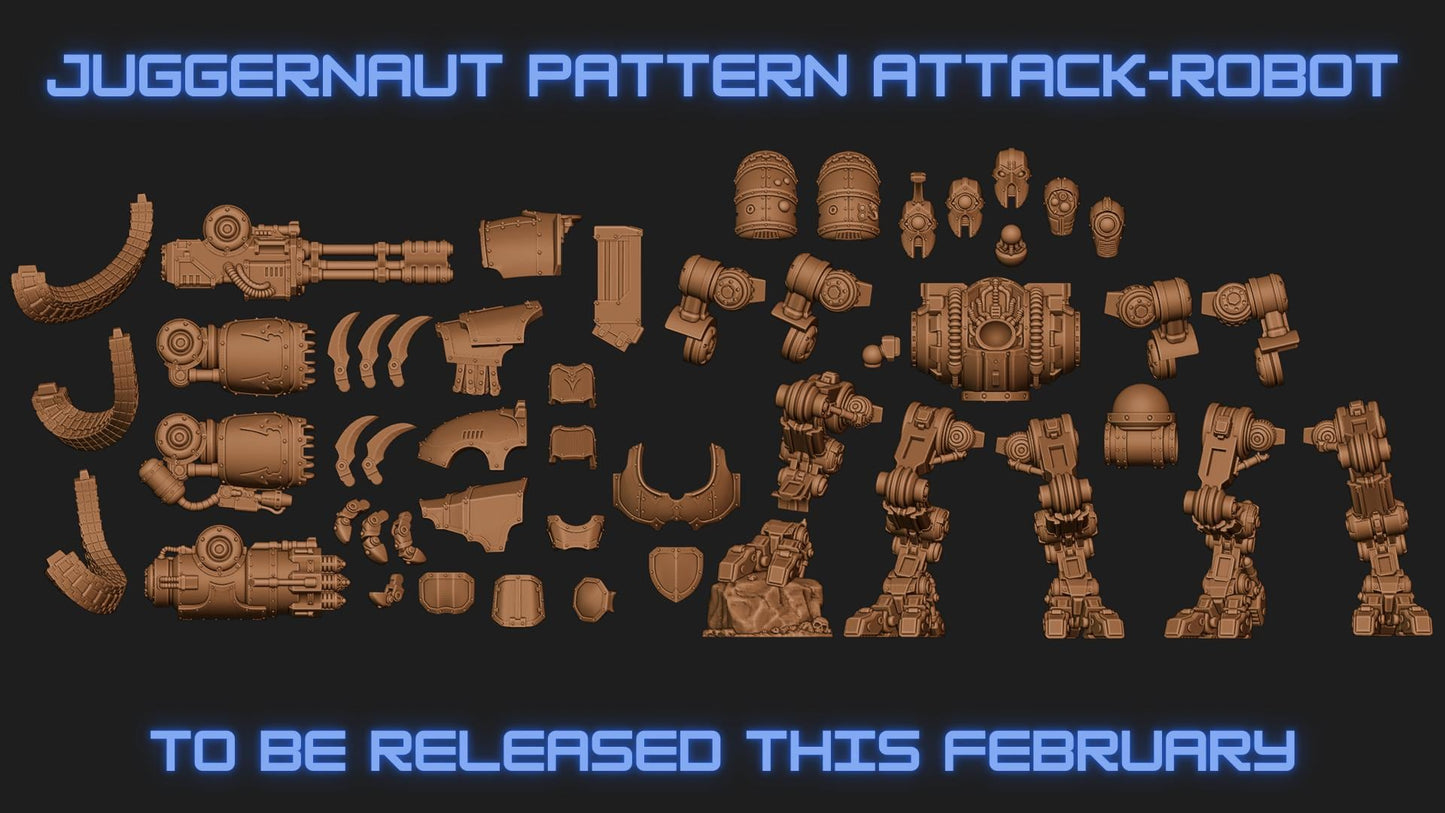 Juggernaut Pattern Attack Robot - Proxy Models for Horus Heresy Miniatures
