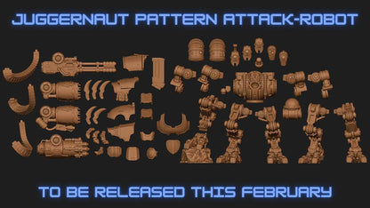 Juggernaut Pattern Attack Robot - Proxy Models for Horus Heresy Miniatures