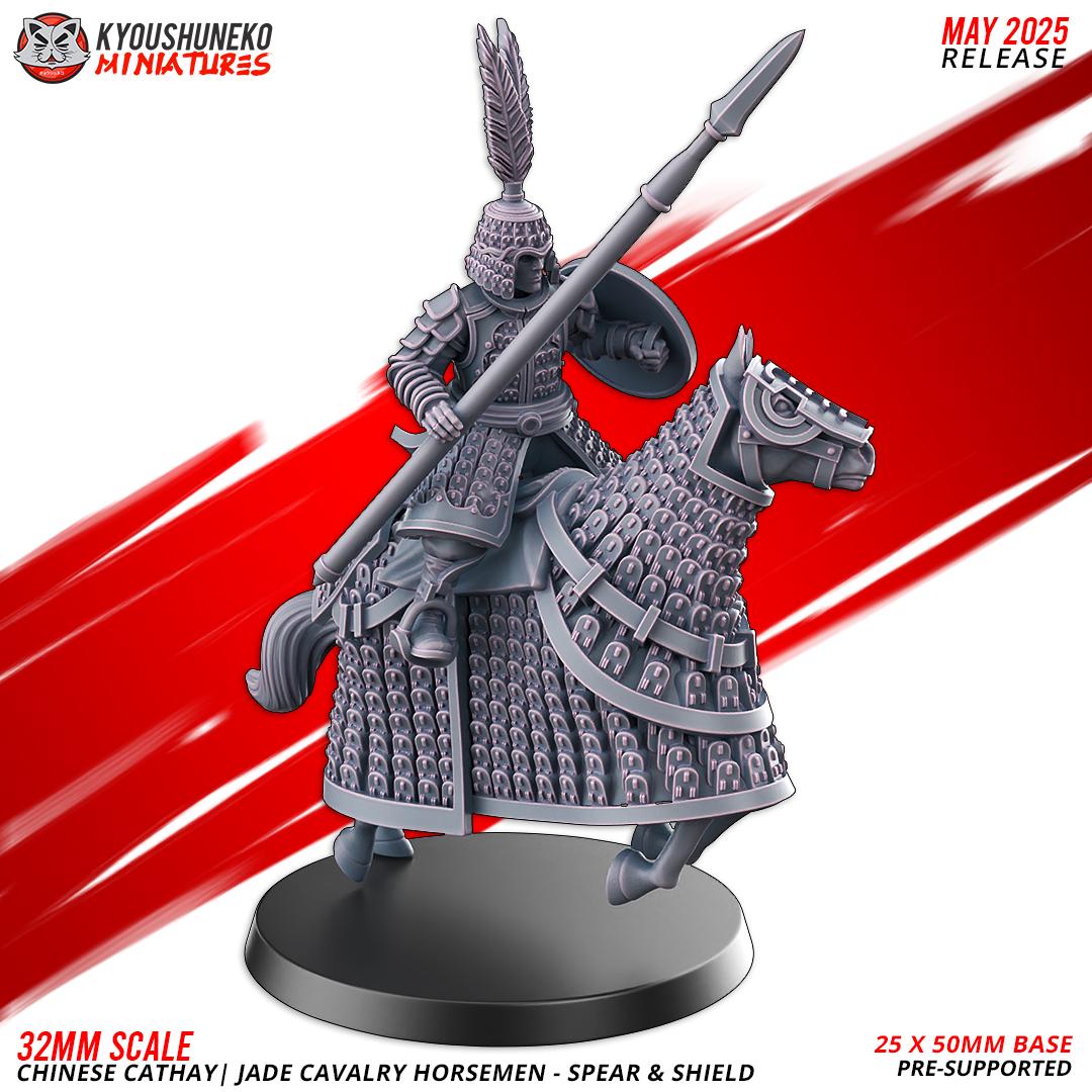 Kyoushuneko Miniatures - Jade Cavalry Spear and Shield