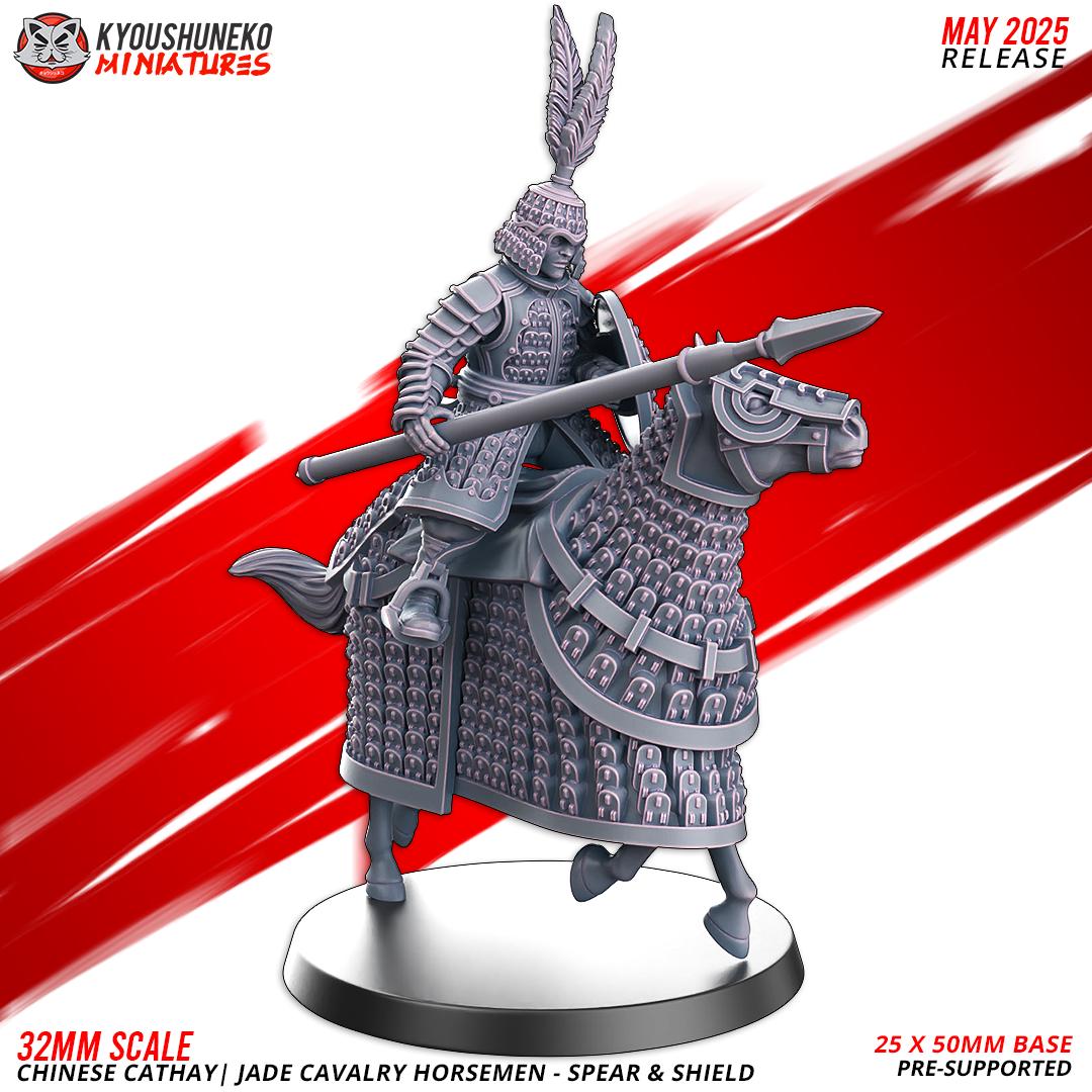 Kyoushuneko Miniatures - Jade Cavalry Spear and Shield