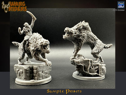 Warg Rider Archers - Proxy Models for Middle Earth