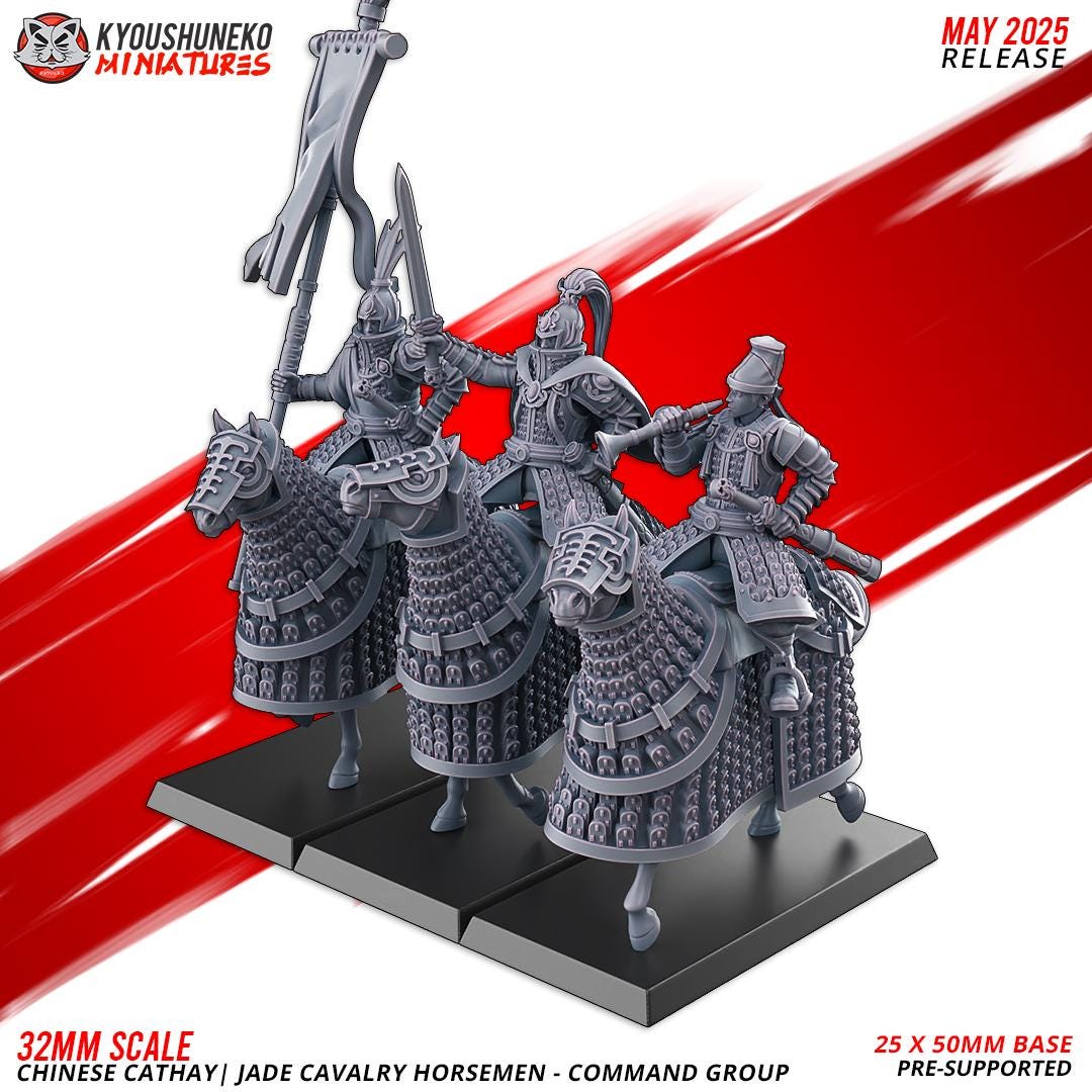Kyoushuneko Miniatures - Jade Cavalry Spear and Shield