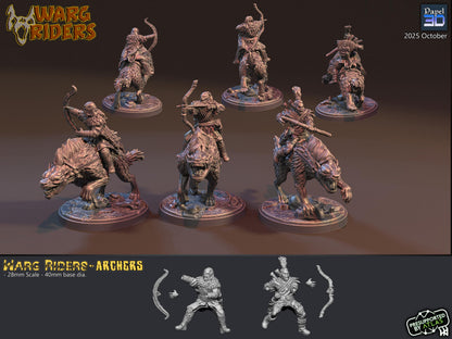 Warg Rider Archers - Proxy Models for Middle Earth