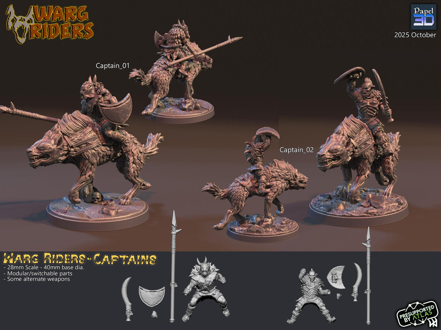 Warg Rider Command - Proxy Models for Middle Earth
