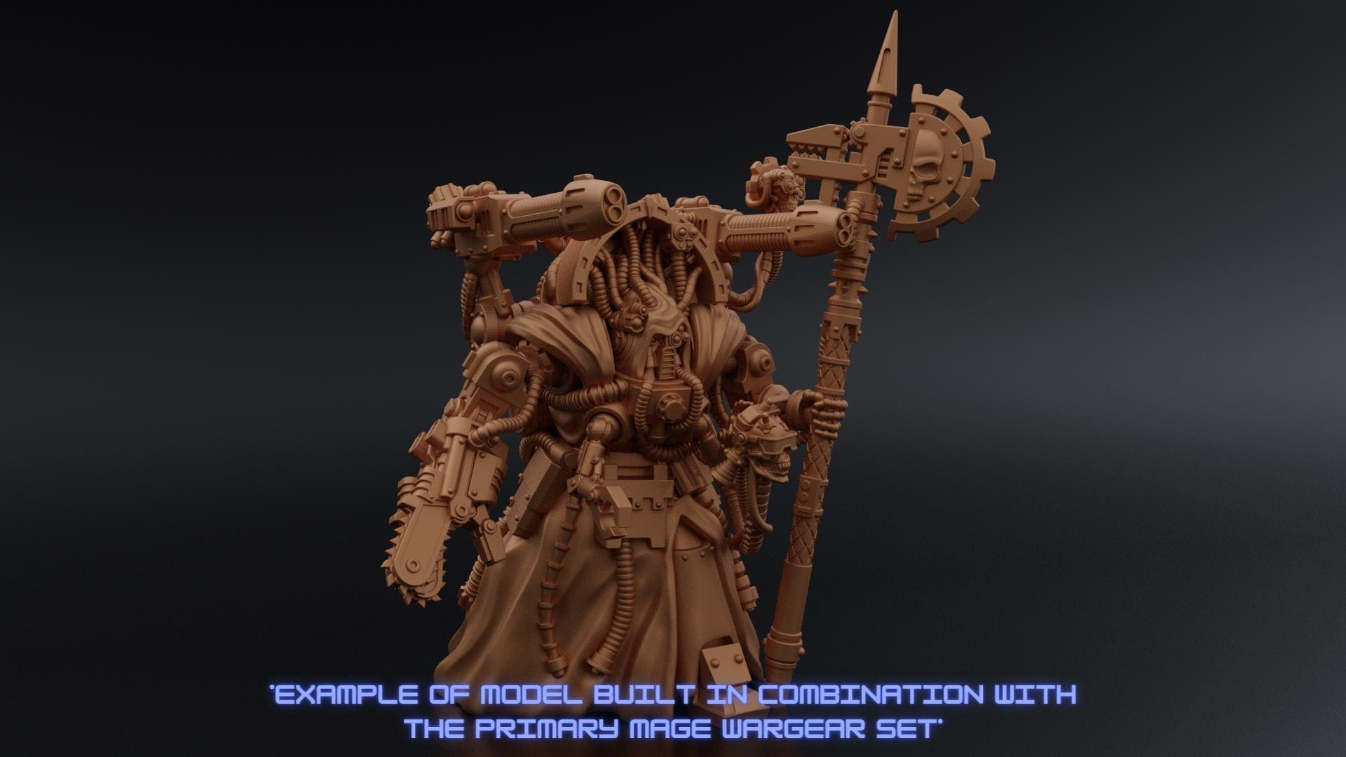 Layered Industries Miniature Model with Intricate Details and Staff from the Primary Mage Wargear Set