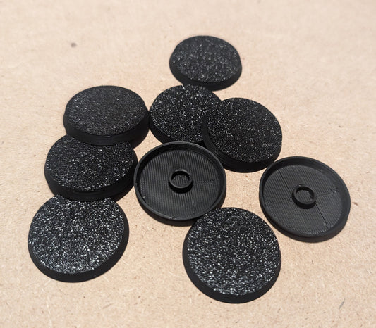 Layered Industries Miniature Accessories Black Texture Discs for Tabletop Gaming and Model Enhancements